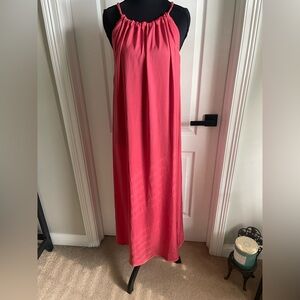 Rachel Zoe Coral Halter Sundress Maxi Size Small